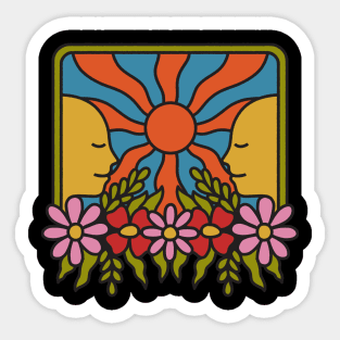 Sun and Humans Sticker